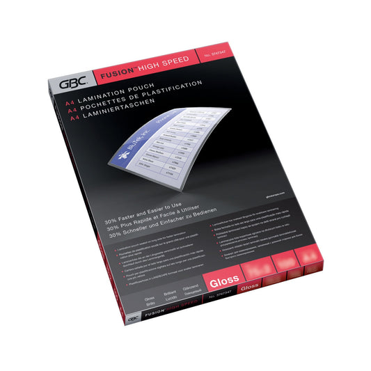 GBC® Laminierfolie HighSpeedTPouch 216 x 303 mm (B x H) DIN A4 80µm glänzend 100 St./Pack.