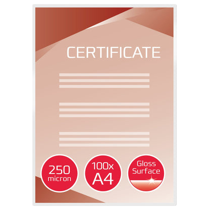 GBC® Laminierfolie DocumentTPouch 216 x 303 mm (B x H) DIN A4 250µm glänzend 100 St./Pack.