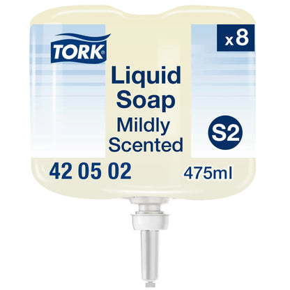 Tork Flüssigseife Ausführung des Behälters: Flakon Material des Behälters: Kunststoff, recyclebar 8 x 0,475 l/Pack.