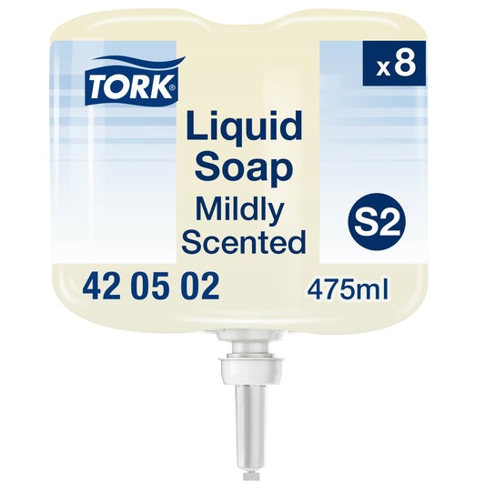 Tork Flüssigseife Ausführung des Behälters: Flakon Material des Behälters: Kunststoff, recyclebar 8 x 0,475 l/Pack.