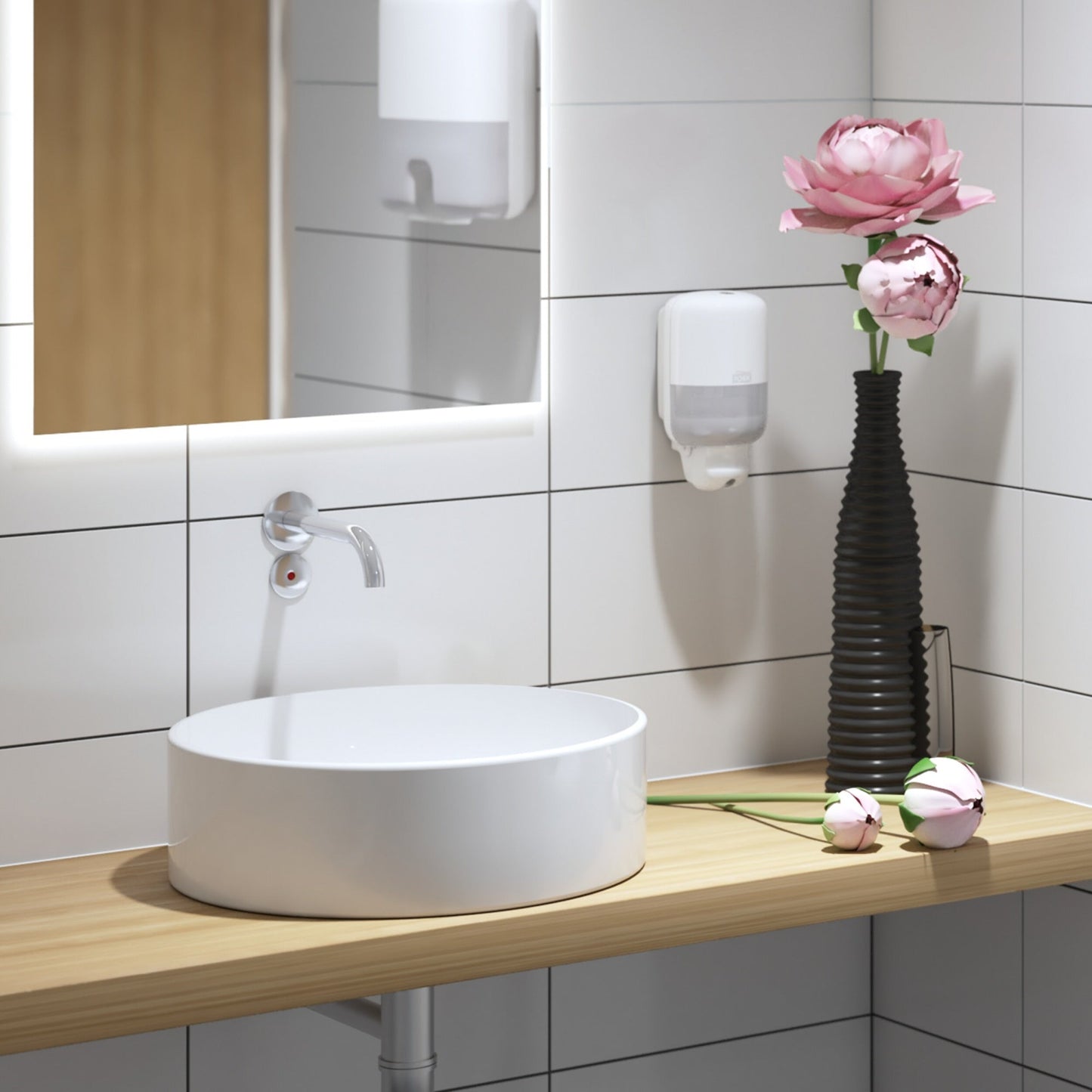 Tork Seifenspender Elevation Mini 11,2 x 21,1 x 11,4 cm (B x H x T) 0,475l Kunststoff weiß