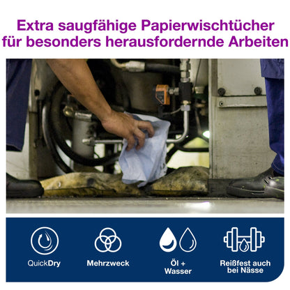 Tork Wischtücher Advanced 36,9 cm x 340 m (B x L) Papier blau