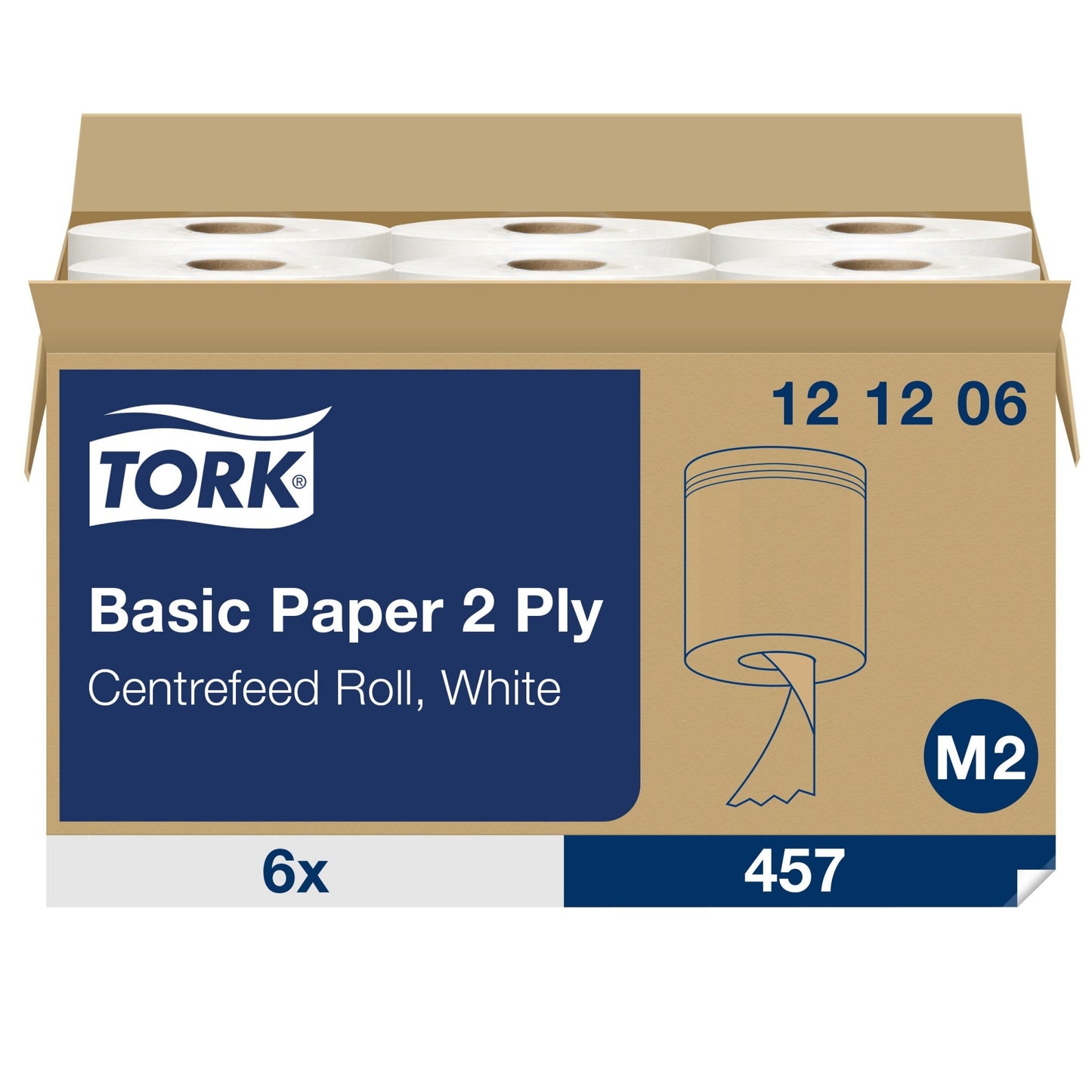 Tork Wischtücher Universal 20 cm x 160 m (B x L) Recyclingpapier weiß 6 Rl./Pack.