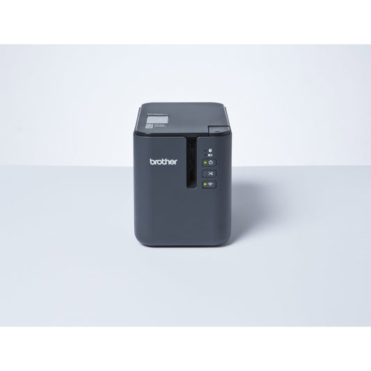 Brother Beschriftungsgerät PT-P900Wc inkl. TZe-Schriftbandkassette (36 mm x 8 m, schwarz auf weiß), Netzadapter, Netzkabel, USB-Kabel