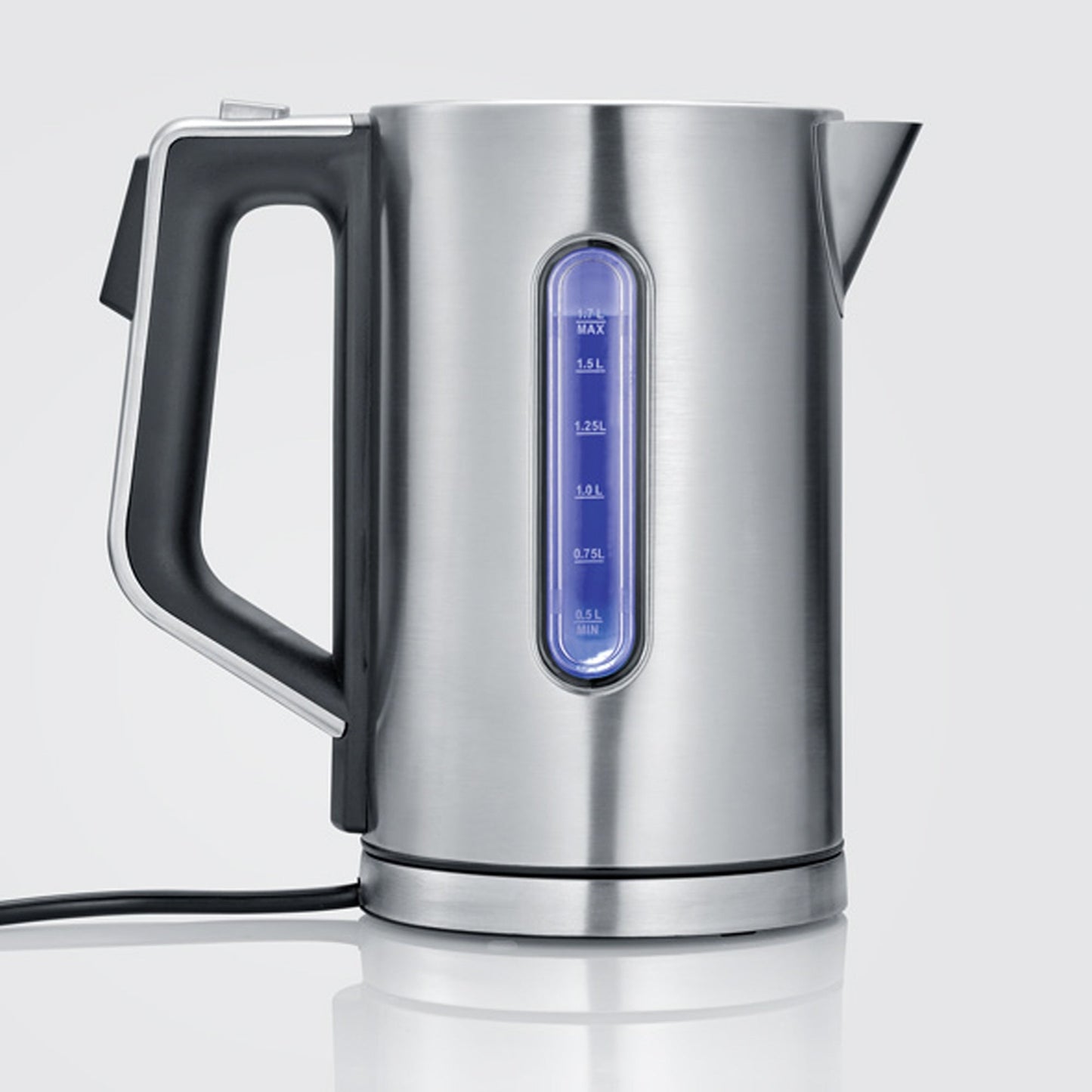 SEVERIN Wasserkocher WK 3418 1,7l Edelstahl Edelstahl gebürstet/schwarz