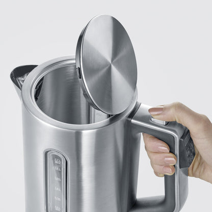 SEVERIN Wasserkocher WK 3418 1,7l Edelstahl Edelstahl gebürstet/schwarz