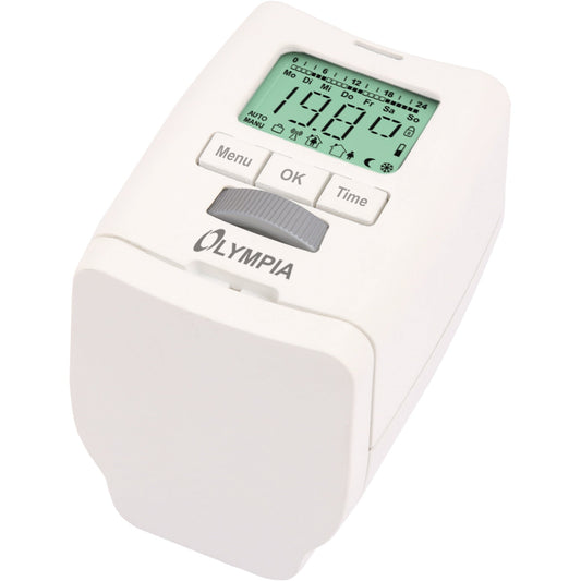 Olympia Thermostat Heizkörperventile Gewindemaß M30 x 1,5 mm AA/Mignon inkl. 3 Adaper (RA, RAV, RAVL)
