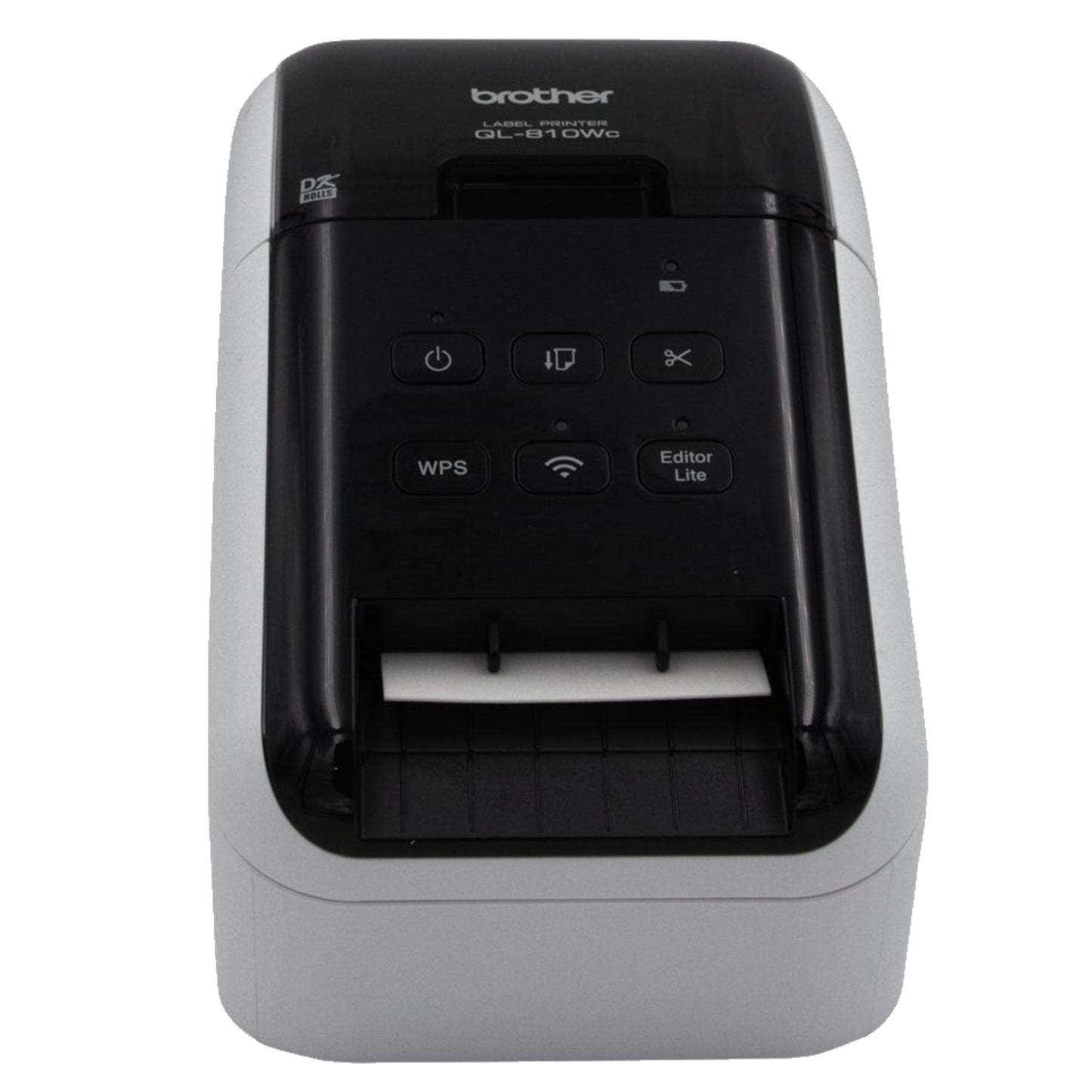 Brother Etikettendrucker QL-810Wc 110 USB 2.0, WLAN inkl. 2 Etikettenrollen (Einzel-Etiketten 29 x 90 mm, 100 St., Endlos-Etikett 62 mm x 5 m), Netzkabel, Netzadapter, USB-Kabel, Dokumentation