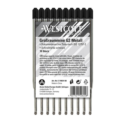 Westcott Großraummine M schwarz ISO 12757-2 dokumentenecht 10 St./Pack.