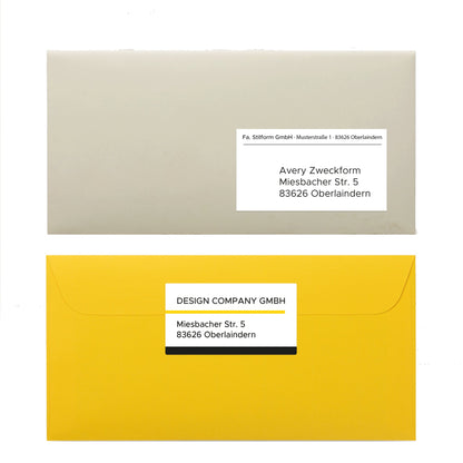 Avery Zweckform Adressetikett 36 x 89 mm (B x H) Papier weiß 260 Etik./Rl.
