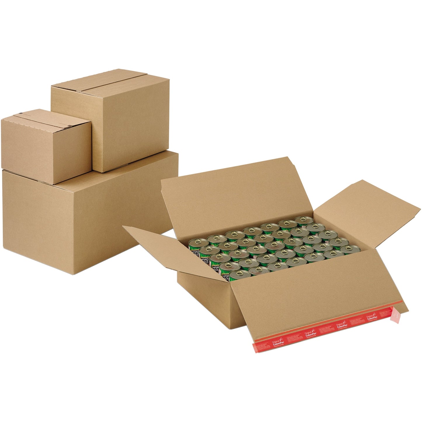 ColomPac® Versandkarton Innenmaße: 23 x 8 x 16 cm (B x H x T) Außenmaße: 23,5 x 9,3 x 17 cm (B x H x T) Kraftliner Wellpappe braun