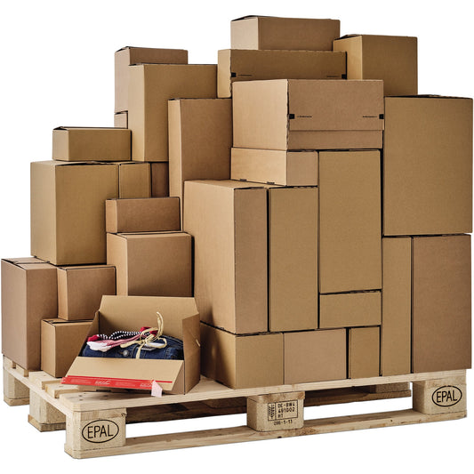 ColomPac® Versandkarton Eurobox Innenmaße: 29,4 x 28,7 x 19,4 cm (B x H x T) Außenmaße: 30 x 30 x 20 cm (B x H x T) Wellpappe 1-wellig braun