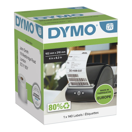 DYMO® Versandetikett 102 x 210 mm (B x H) Papier weiß 140 Etik./Rl.