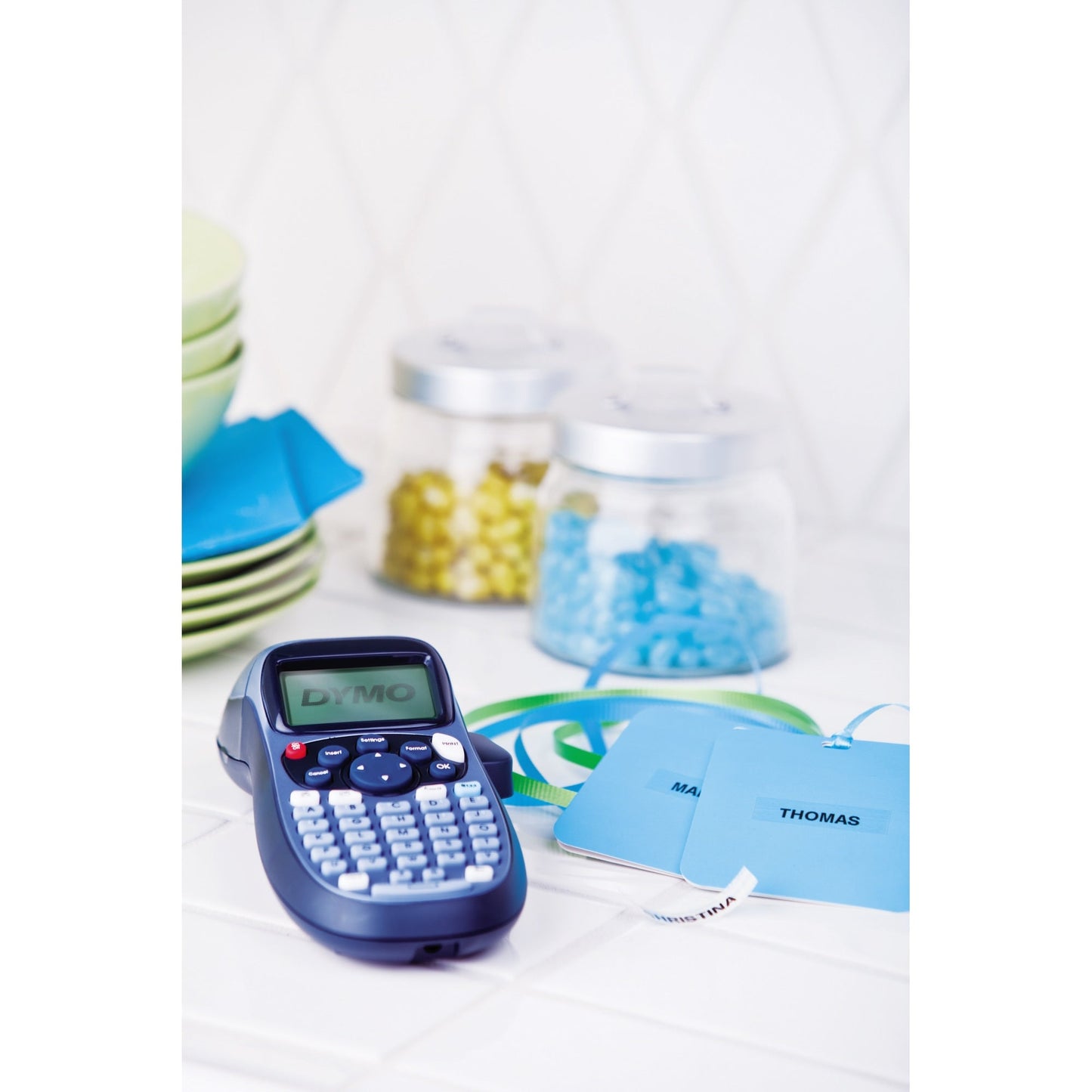 DYMO® Beschriftungsgerät LetraTag® LT-100H 2 Display-Zeilen 5 Schriftgrößen 2 Druckzeilen inkl. Schriftband (12 mm x 4 m, weiß)