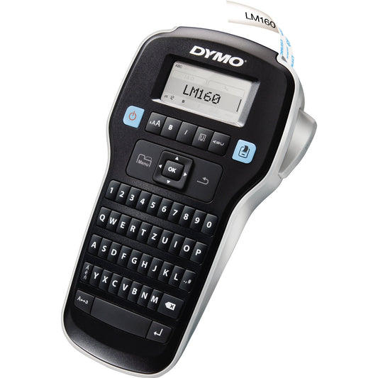 DYMO® Beschriftungsgerät LabelManagerT 160 1 Display-Zeile 6 Schriftgrößen 2 Druckzeilen inkl. D1-Starter-Schriftbandkassette (12 mm x 3 m, schwarz auf weiß)