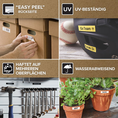 DYMO® Schriftbandkassette 12 mm x 7 m (B x L) grün schwarz