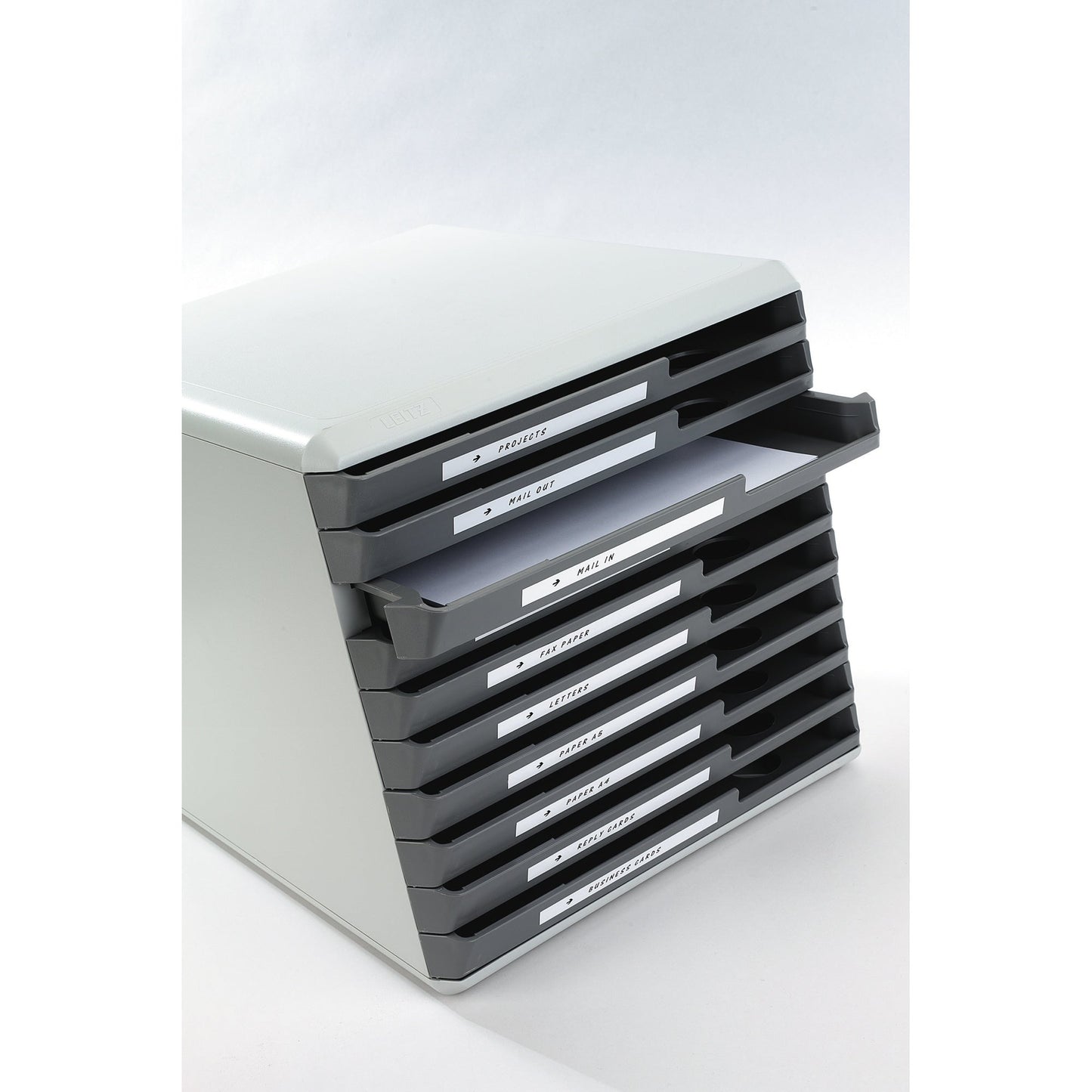 DYMO® Schriftbandkassette 12 mm x 7 m (B x L) weiß schwarz 10 St./Pack.