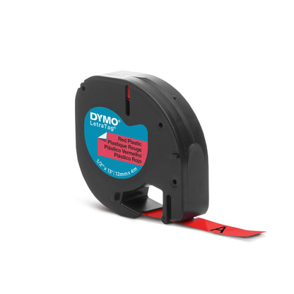 DYMO® Schriftbandkassette 12 mm x 4 m (B x L) rot schwarz