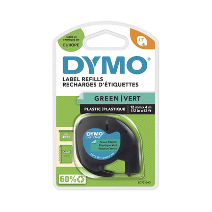 DYMO® Schriftbandkassette 12 mm x 4 m (B x L) grün schwarz