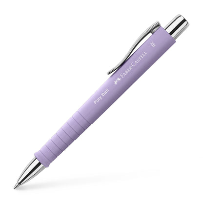 Faber-Castell Kugelschreiber Poly Ball 0,6mm XB blau Mine auswechselbar dokumentenecht Schaftfarbe: sweet lilac