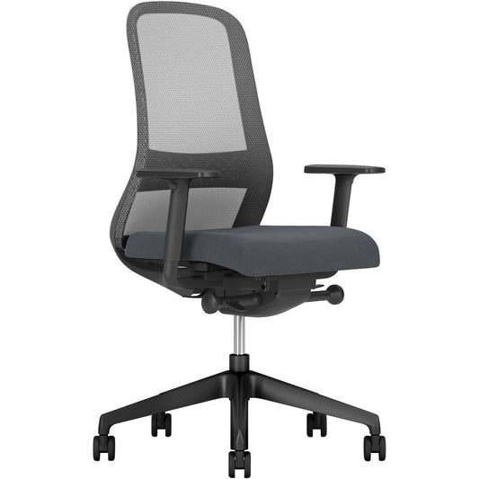 NowyStyl Bürodrehstuhl Souly 41-53cm Synchronmechanik Rolle universell (für Hart- und Teppichböden) Kunststoff schwarz