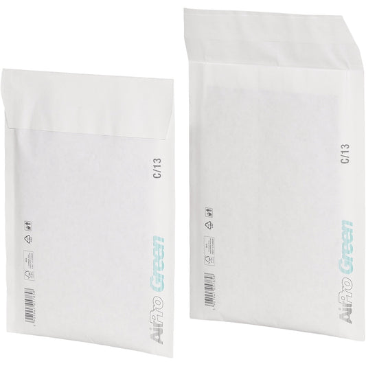 AirPro Green Papierpolstertasche 13C mit Haftklebung Papier weiß 100 St./Pack.