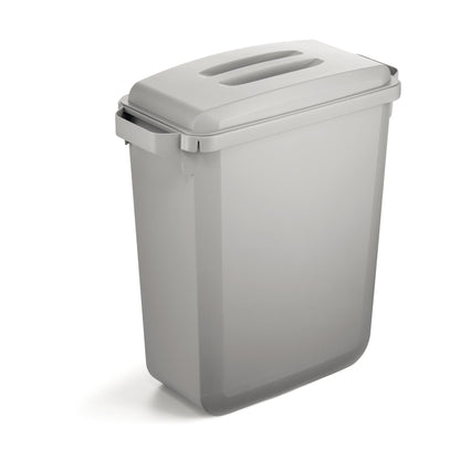 DURABLE Abfalleimer DURABIN® 60L SET 60l Kunststoff, recycelt grau 1 Sortierfach