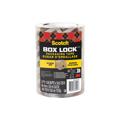 Scotch® Packband Box LockT 48 mm x 50 m (B x L) transparent 3 St./Pack.
