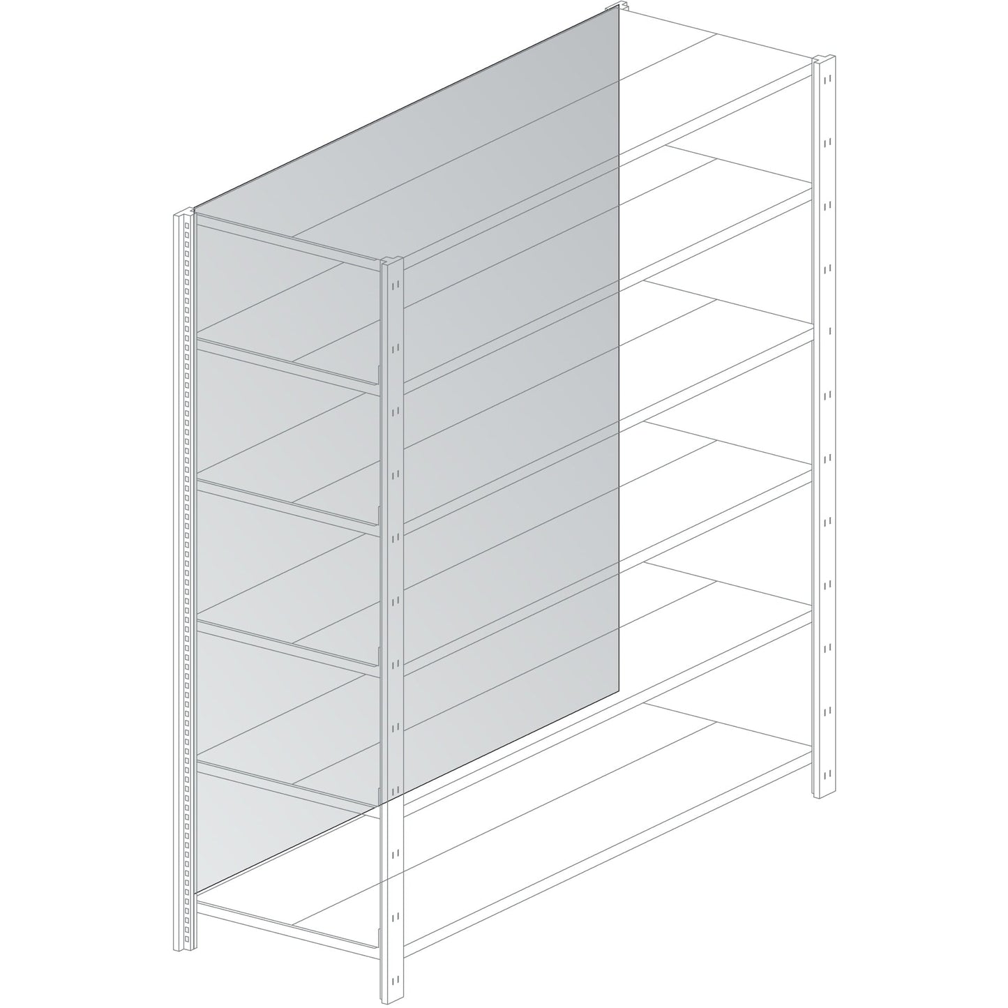 Zubehör Regal/Schrank M-System Rückwand SCHOLZ Grundregal/Anbauregal M80, M100 1.000 x 1.920 mm (B x H) Stahl, verzinkt