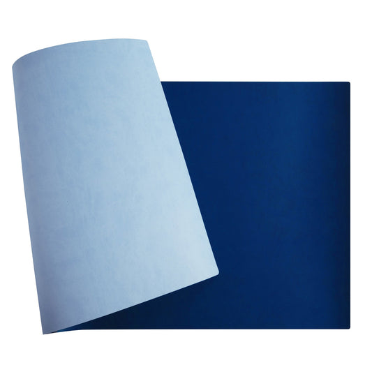 Exacompta Schreibunterlage Home Office 80 x 40 cm (B x H) ohne Kalender Kunstleder marineblau/hellblau