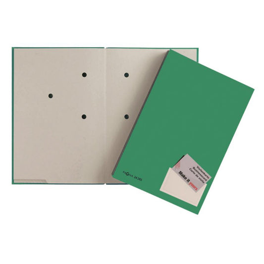 PAGNA Unterschriftenmappe DIN A4 Graupappe, recycelt grün grau 20 Fächer