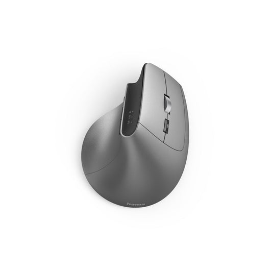 Hama Optische PC Maus EMW-700 Rechtshänder ergonomisch USB-A 10m Akku inkl. USB-A-Empfänger, Ladekabel (USB-A auf USB-C) anthrazit