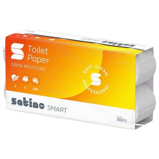 Satino by WEPA Toilettenpapier Smart 2-lagig weiß 250 Bl./Rl. 8 Rl./Pack.