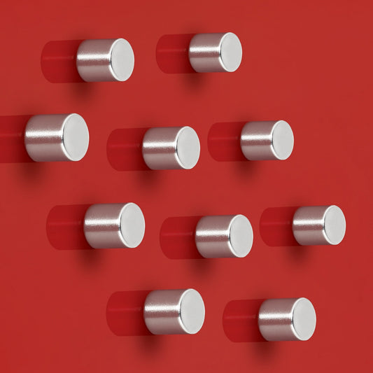 SIGEL Magnet SuperDym C5 Strong 10 x 10 mm (Ø x H) 0,015kg Neodym, vernickelt silber 10 St./Pack.