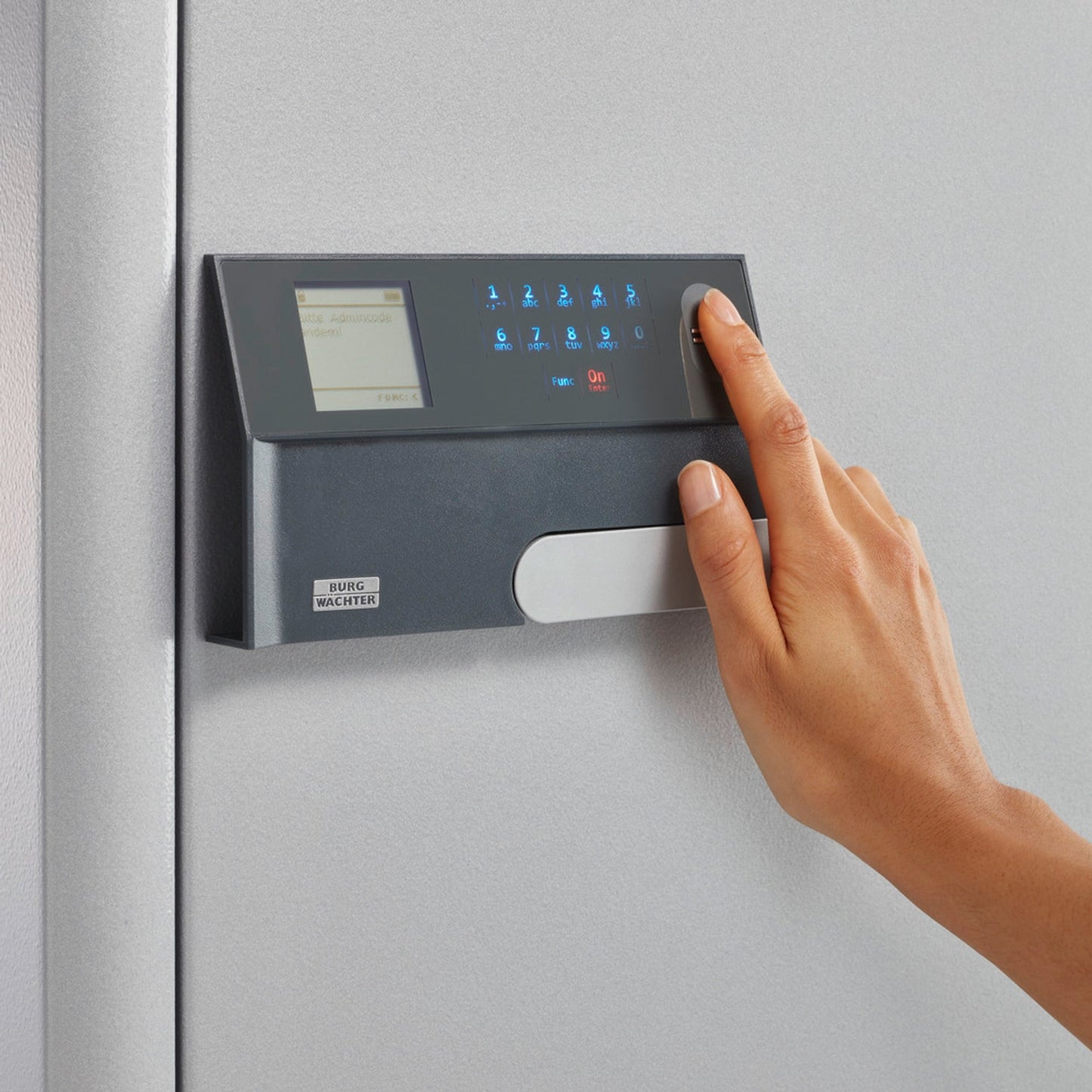 BURG-WÄCHTER Sicherheitsschrank Diplomat MTD 760 E FP Innenmaße: 37,2 x 50 x 30 cm (B x H x T) 104mm Elektroschloss, Fingerabdruck Stahl grau