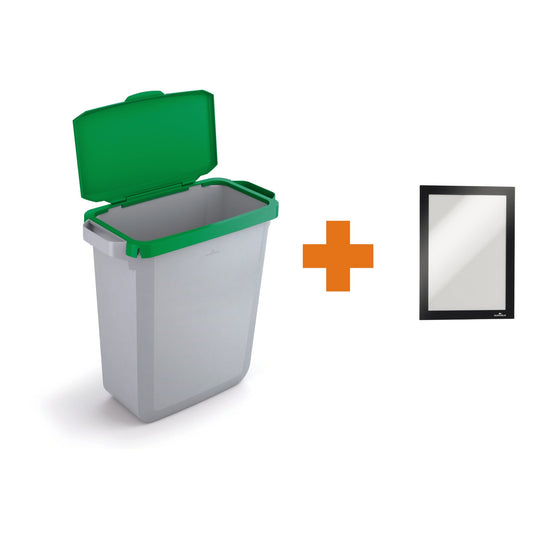 DURABLE Abfalleimer DURABIN® 60L 60l Polypropylen grau 1 Sortierfach