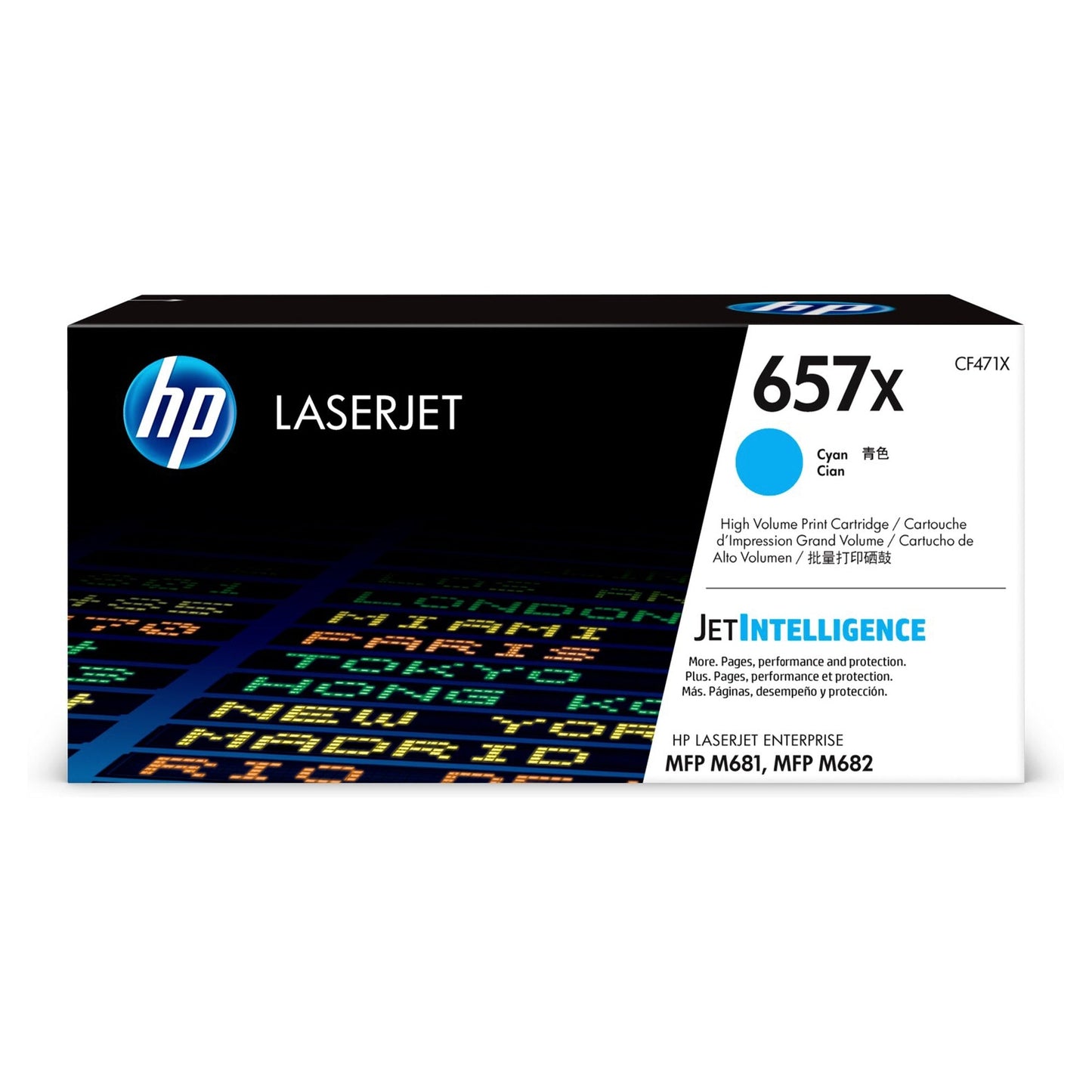 HP Toner Originalzubehör 657X ca. 23.000 Seiten cyan