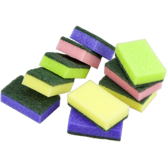 Reinigungsschwamm 8,7 x 5,3 x 2,6 cm (B x H x T) Polyurethan/Polyester farbig sortiert 10 St./Pack.