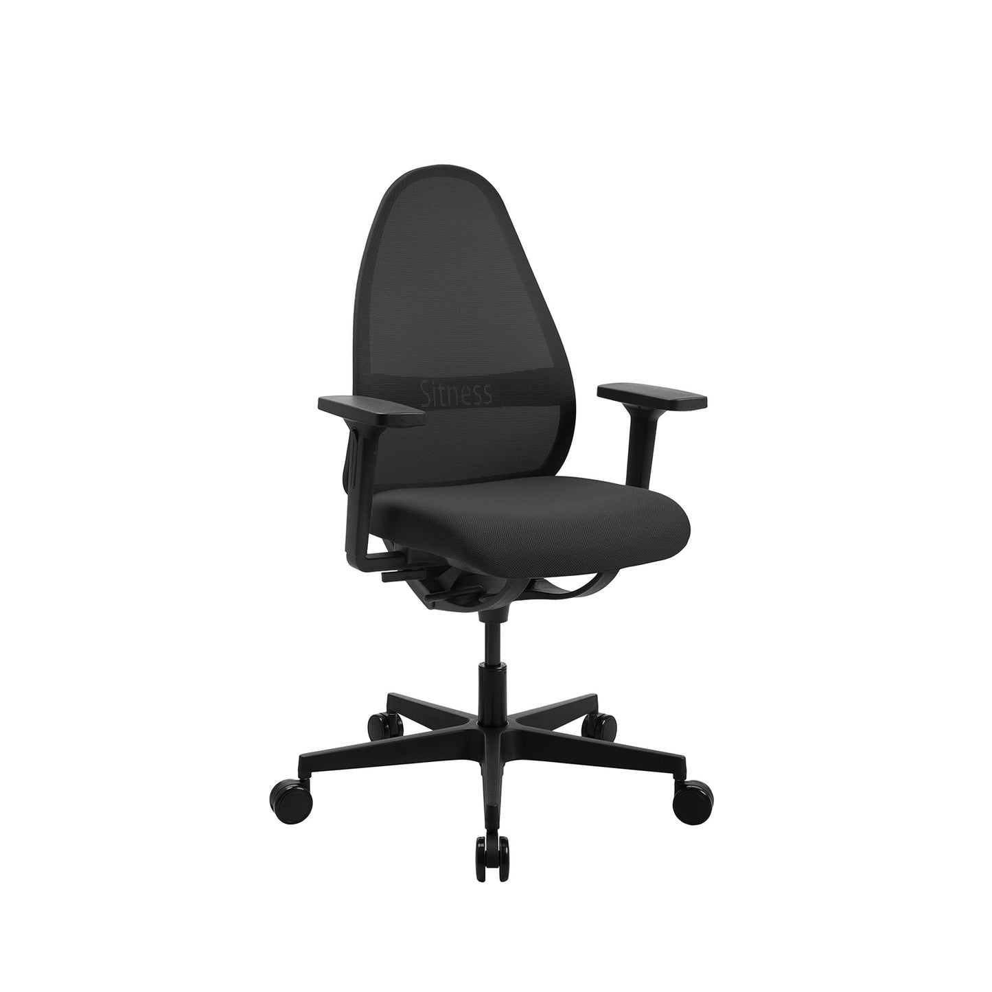 TOPSTAR Bürodrehstuhl SOFT SITNESS ART 44-52cm Synchronmechanik Rolle hart gebremst (für Teppichboden) optionales Zubehör: Rolle weich gebremmst (für Hartboden) 6990 Kunststoff schwarz