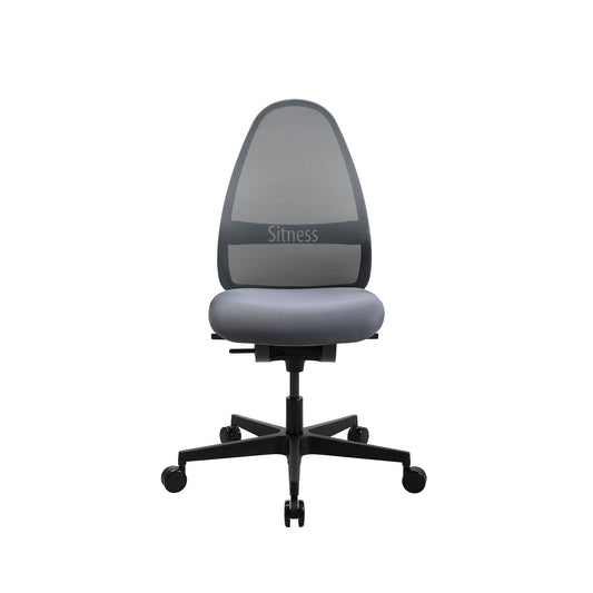 TOPSTAR Bürodrehstuhl SOFT SITNESS ART 44-52cm Synchronmechanik Rolle hart gebremst (für Teppichboden) optionales Zubehör: Rolle weich gebremmst (für Hartboden) 6990 Kunststoff grau