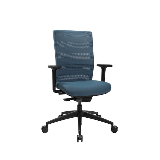 TOPSTAR Bürodrehstuhl SITNESS AIRWORK 45-57cm Synchronmechanik Rolle hart gebremst (für Teppichboden) optionales Zubehör: Rolle weich gebremmst (für Hartboden) 6990 Kunststoff petrol