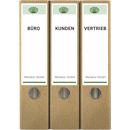 Avery Zweckform Ordnerrückenetikett Recycling schmal/kurz 38 x 192 mm (B x H) selbstklebend ohne Griffloch naturweiß 70 Etik./Pack.