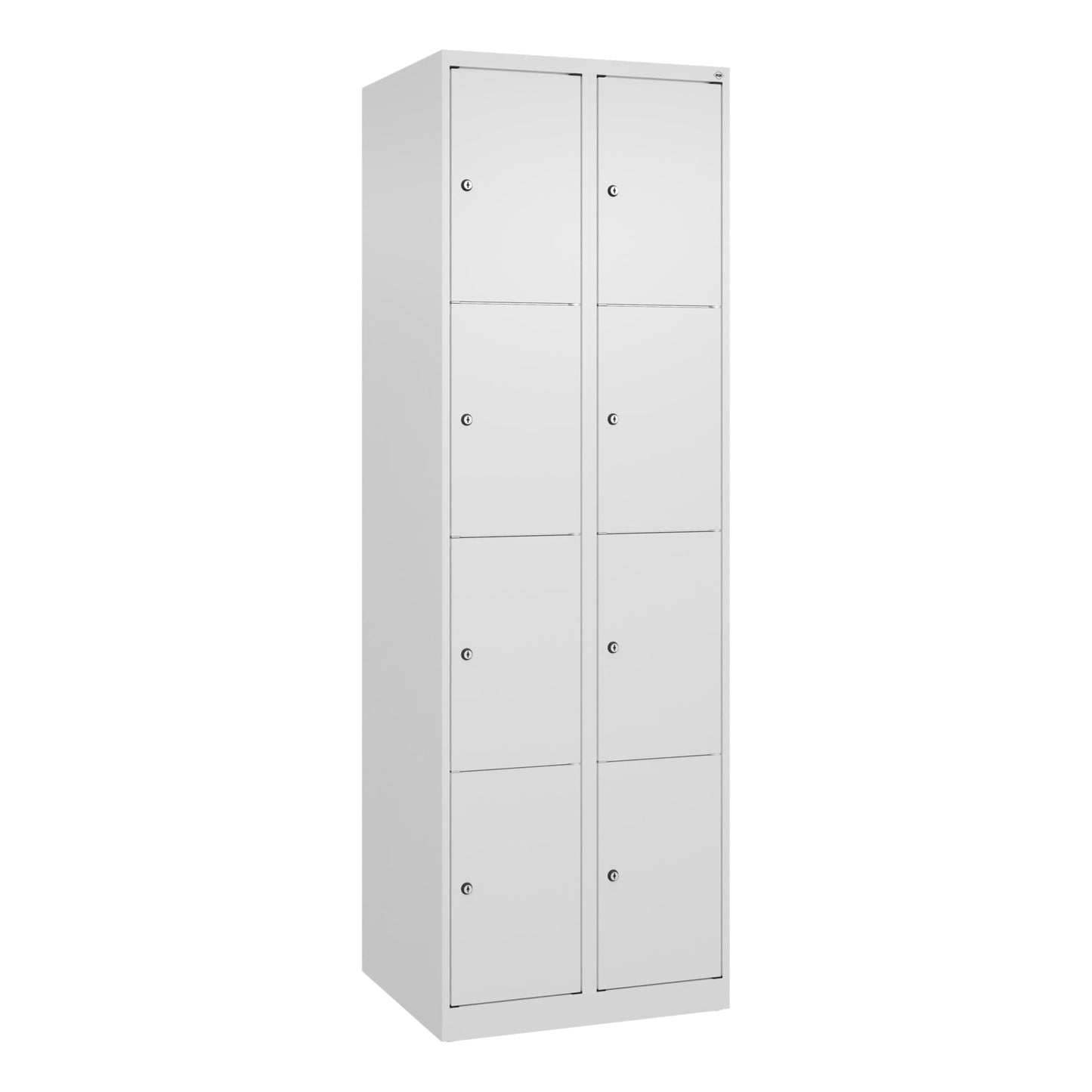 C+P Schließfachschrank Classic PLUS 8 Fächer Stahl verkehrsweiß