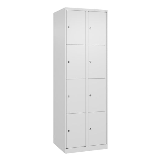 C+P Schließfachschrank Classic PLUS 8 Fächer Stahl verkehrsweiß
