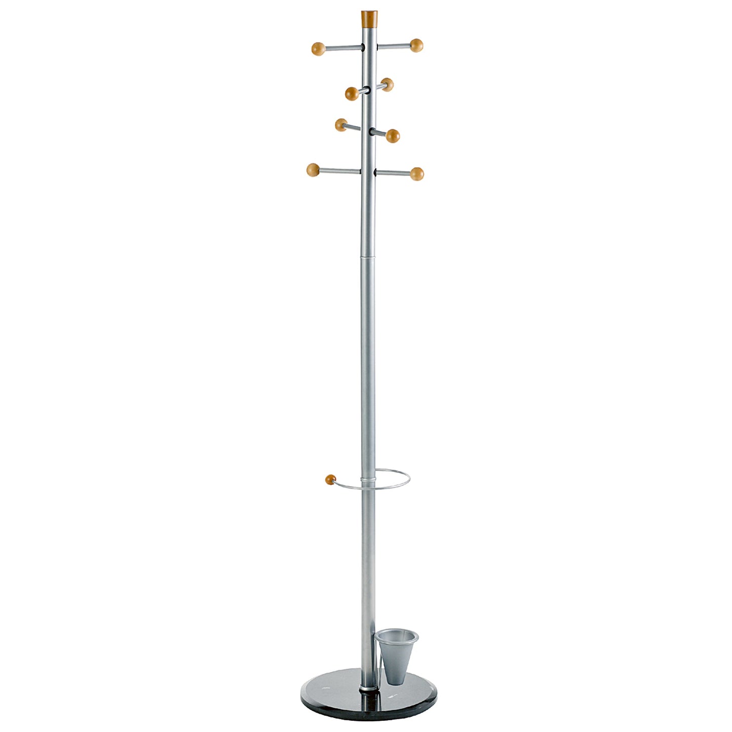 ALCO Garderobenständer 38 x 175 cm (Ø x H) Metall, pulverbeschichtet silber