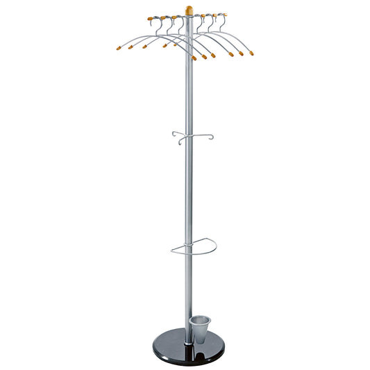 ALCO Garderobenständer 38 x 175 cm (Ø x H) Metall, pulverbeschichtet silber