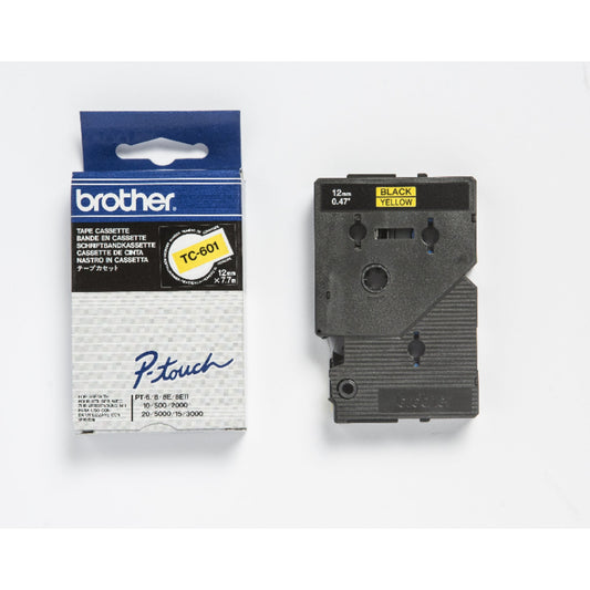 Brother Schriftbandkassette P-touch 12 mm x 7,7 m (B x L) gelb schwarz