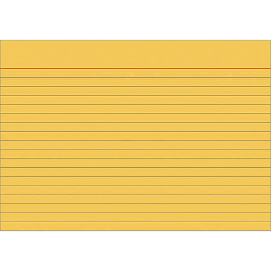 BRUNNEN Karteikarte DIN A7 quer liniert orange 100 St./Pack.