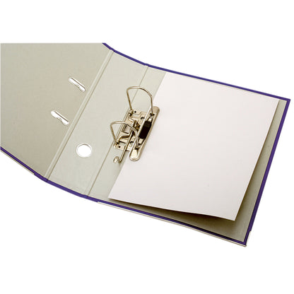 Soennecken Ordner 50mm DIN A4 Rückenschild: geklebt mit Schlitzen Werkstoff: Pappe Material außen: Papier Material innen: Papier schwarz