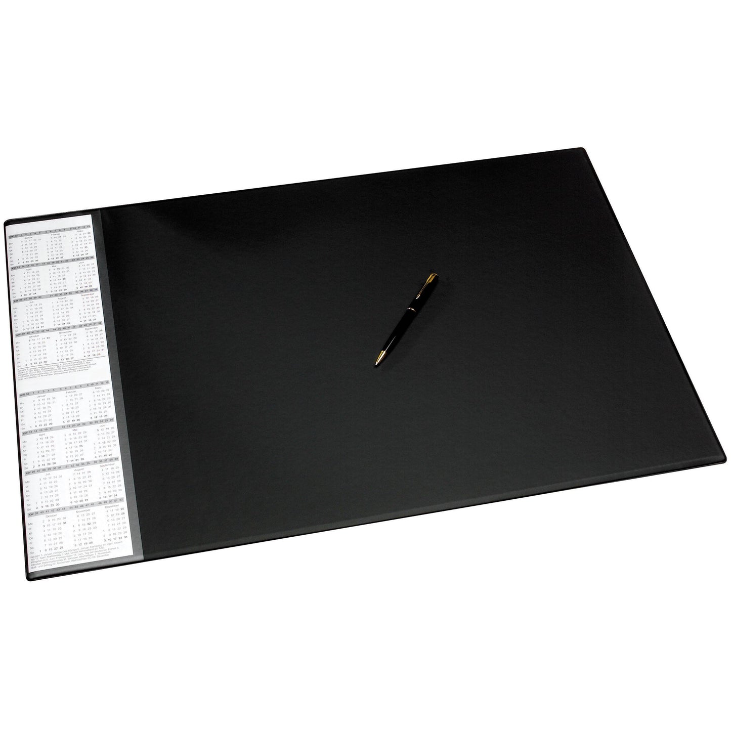 Schreibunterlage 68 x 44 cm (B x H) mit Kalender Kunststoff/Karton schwarz